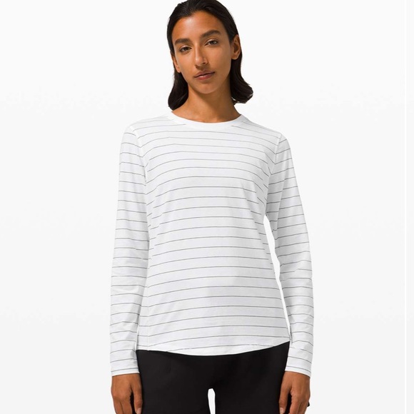 ❤️ Lululemon Ever Ready Long Sleeve Stripe Shirt Size 4 NWT - Picture 12 of 12